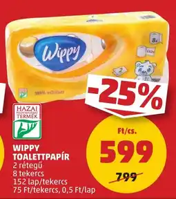 PENNY WIPPY TOALETTPAPÍR 8tek. ajánlat