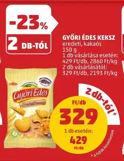 PENNY GYŐRI ÉDES KEKSZ 150g ajánlat
