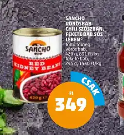 PENNY SANCHO VÖRÖSBAB CHILI SZÓSZBAN, FEKETE BAB SOS LÉBEN 420g ajánlat