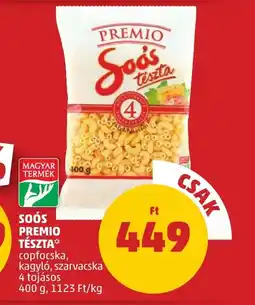 PENNY Soós PREMIO TÉSZTA 400g ajánlat