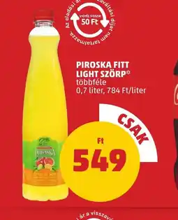 PENNY PIROSKA FITT LIGHT SZÖRP 0,7l ajánlat