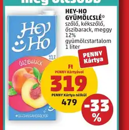 PENNY HEY-HO GYÜMÖLCSLÉ 1l ajánlat