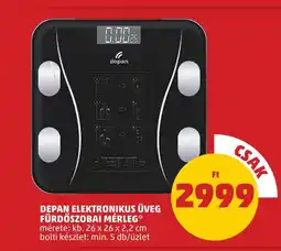 DEPAN ELEKTRONIKUS ÜVEG FÜRDŐSZOBAI MÉRLEG