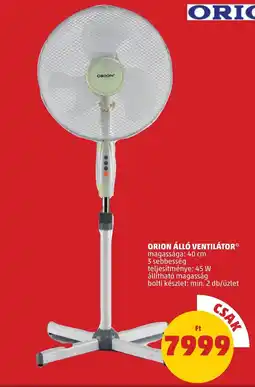 PENNY ORION ÁLLÓ VENTILÁTOR ajánlat