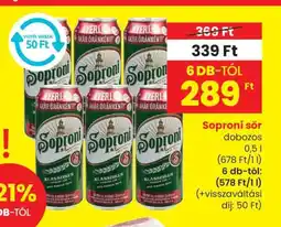Spar Soproni sör 0,5l ajánlat
