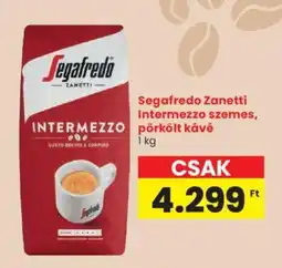 Spar Segafredo Zanetti Intermezzo szemes, pörkölt kávé 1kg ajánlat