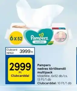 Tesco Pampers nedves törlőkendő multipack ajánlat