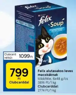 Tesco Felix alutasakos leves macskáknak 6x48 g ajánlat