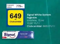 Tesco Signal White System fogkrém 75 ml ajánlat