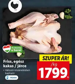 Lidl Friss, egész kakas / jérce 1kg ajánlat