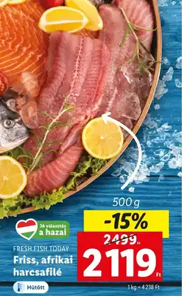 Lidl FRESH FISH TODAY Friss, afrikai harcsafilé 500g ajánlat