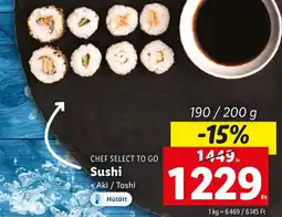 Lidl CHEF SELECT TO GO Sushi 190/200g ajánlat