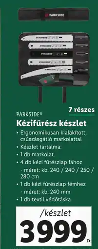 Lidl PARKSIDE® Kézifűrész készlet ajánlat