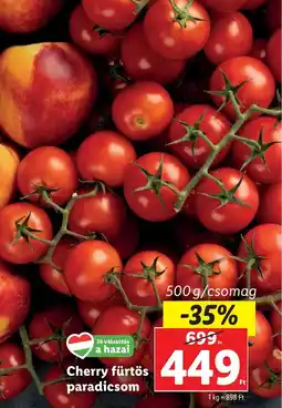 Lidl Cherry fürtös paradicsom 500 g/csomag ajánlat