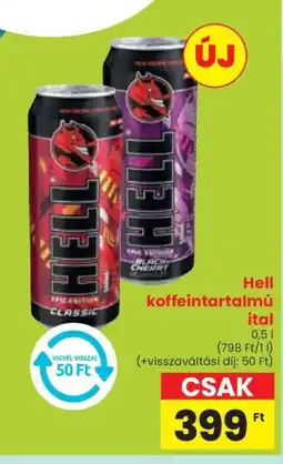 Spar Hell koffeintartalmú ital 0,5l ajánlat