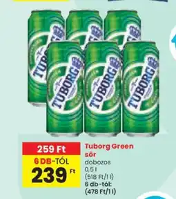 Spar Tuborg Green sör 0,5l ajánlat