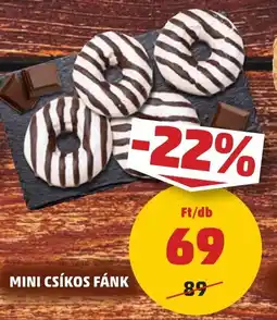 PENNY Mini csíkos fánk ajánlat