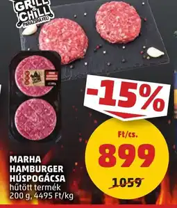 PENNY Marha hamburger húspogácsa 200 g ajánlat