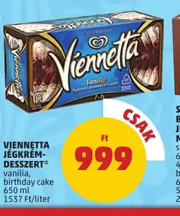 PENNY Viennetta jégkrém-desszert vanília ajánlat