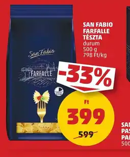 PENNY San Fabio Farfalle tészta 500 g ajánlat