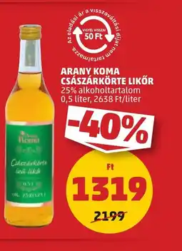 Arany Koma császárkörte likőr 0,5 liter