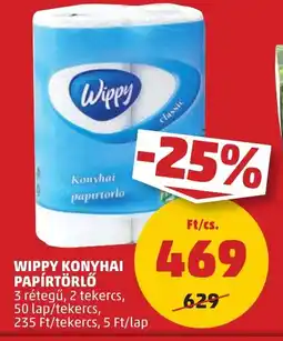 PENNY Wippy konyhai papírtörlő 3 rétegű ajánlat