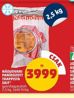 PENNY Nádudvari panírozott trappista sajt 2,5 kg ajánlat