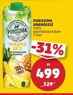PENNY Purissima ananászlé 1 liter ajánlat