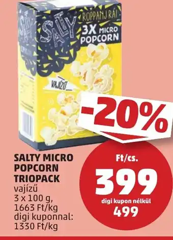 PENNY Salty Micro Popcorn Triopack ajánlat