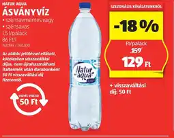 ALDI Natur Aqua ásványvíz 1,5 l/palack ajánlat