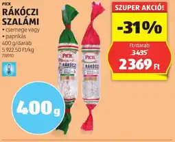 ALDI PICK Rákczi szalámi 400 g ajánlat
