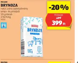 ALDI Milsani Bryndza 125 g ajánlat