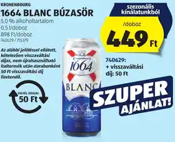 Kronenbourg 1664 Blanc búzasör 0,5 l