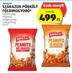 ALDI Snack Fun Szárazo  pörkölt földimogyor ajánlat