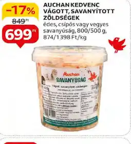 Auchan Auchan kedvenc vágott, savanyított zöldségek ajánlat