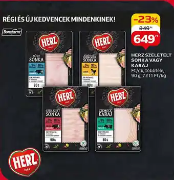 Auchan Herz szeletelt sonka vagy karaj ajánlat