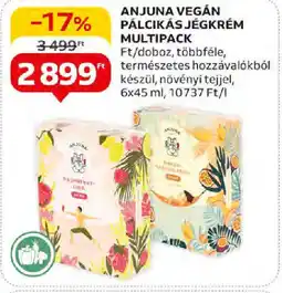 Auchan Anjuna vegán pálcikás jégkrém multipack ajánlat