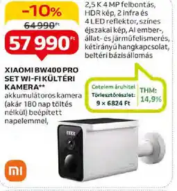 Auchan Xiaomi BW400 Pro Set Wi-Fi kültéri kamera ajánlat