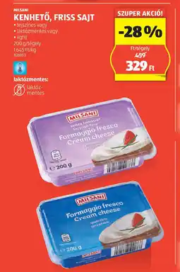 ALDI MILSANI KENHETŐ, FRISS SAJT 200g ajánlat