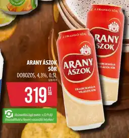 Coop ARANY ÁSZOK SÖR 0,5l ajánlat