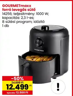 Interspar GOURMETmaxx forró levegős sütő 1db ajánlat