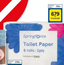 Tesco Springforce toalettpapir többféle, 2 rétegű, 8 db/cs ajánlat