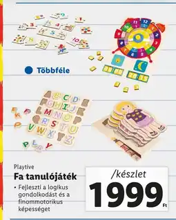 Lidl Playtive Fa tanulójáték /készlet ajánlat