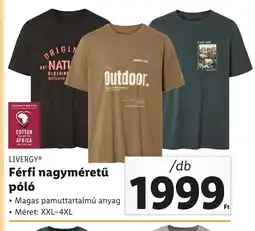 Lidl LIVERGYⓇ Férfi nagyméretű póló /db ajánlat
