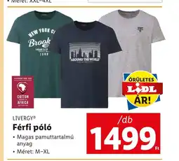 Lidl LIVERGYⓇ Férfi póló /db ajánlat