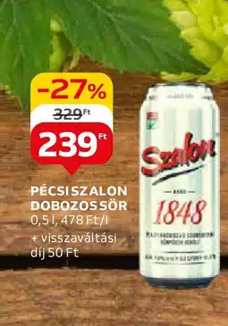 Auchan PÉCSI SZALON DOBOZOS SÖR 0,5 l ajánlat
