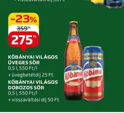 Auchan KŐBÁNYAI VILÁGOS ÜVEGES SÖR 0,5l ajánlat