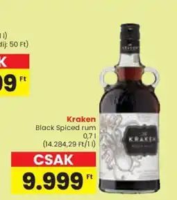 Spar Kraken Black Spiced rum 0,7l ajánlat