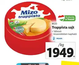 Lidl MIZO Trappista sajt 1kg ajánlat