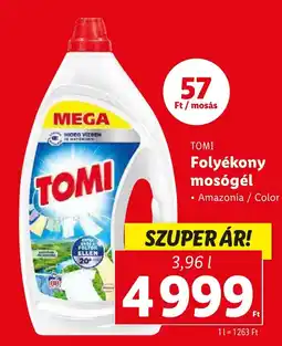 Lidl TOMI Folyékony mosógél 3,96l ajánlat